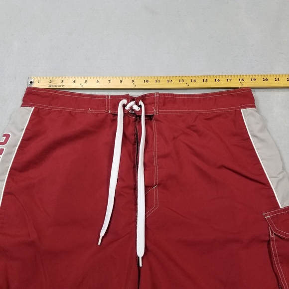 Oklahoma Sooners OU Swim Shorts Trunks Size XXL Red Gray Pocket GIII - Picture 4 of 9